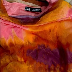 Zara ruched tulle top sz xl